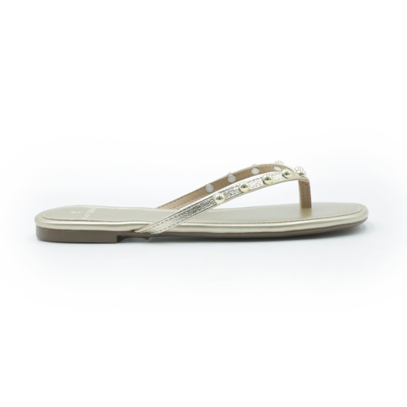 FEMININO RASTEIRA CHINELO LA FEMME 463706673 OURO