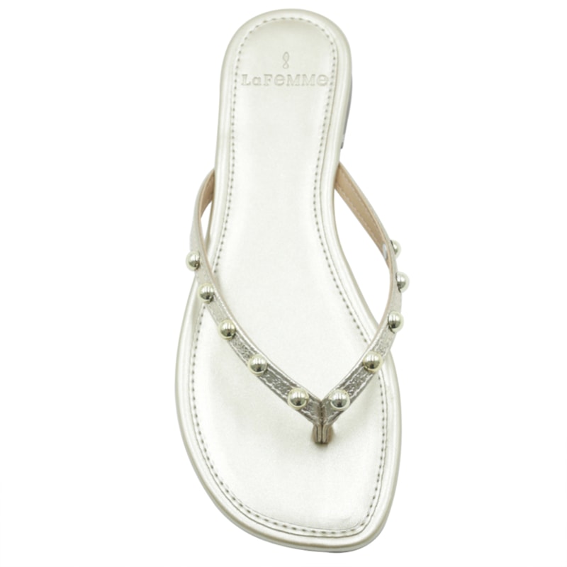 FEMININO RASTEIRA CHINELO LA FEMME 463706673 OURO