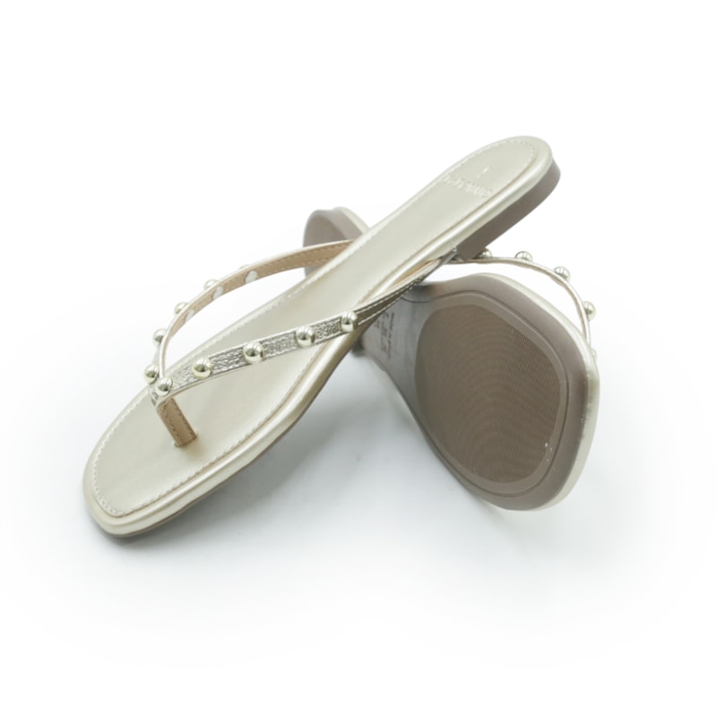 FEMININO RASTEIRA CHINELO LA FEMME 463706673 OURO