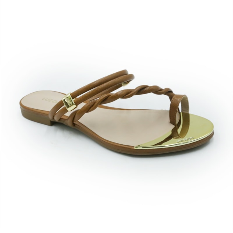 FEMININO RASTEIRA CHINELO LUZ DA LUA 53129400 47 CARAMELO