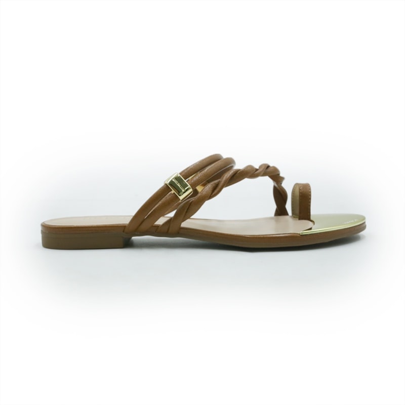FEMININO RASTEIRA CHINELO LUZ DA LUA 53129400 47 CARAMELO