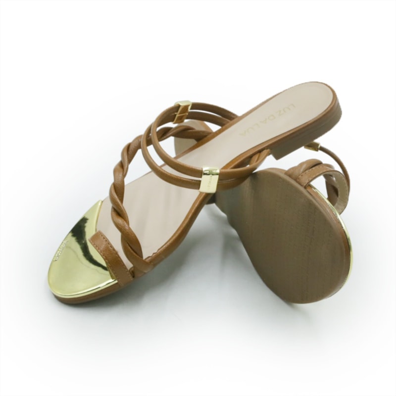 FEMININO RASTEIRA CHINELO LUZ DA LUA 53129400 47 CARAMELO