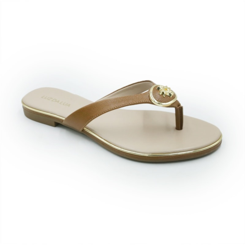FEMININO RASTEIRA CHINELO LUZ DA LUA 54870082 5 CARAMELO