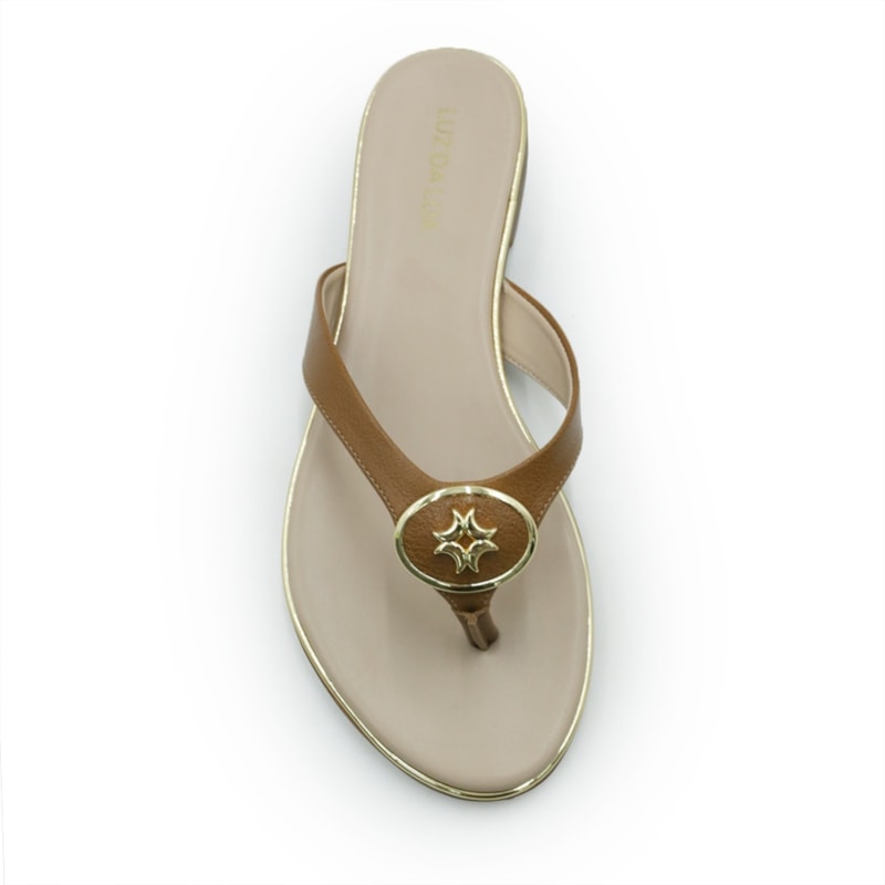 FEMININO RASTEIRA CHINELO LUZ DA LUA 54870082 5 CARAMELO