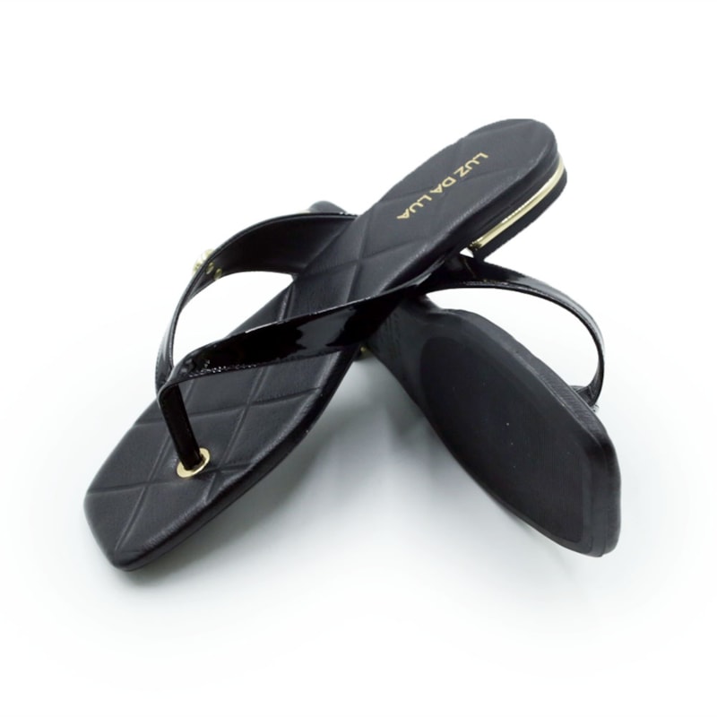 FEMININO RASTEIRA CHINELO LUZ DA LUA 80960002 PRETO/PRETO