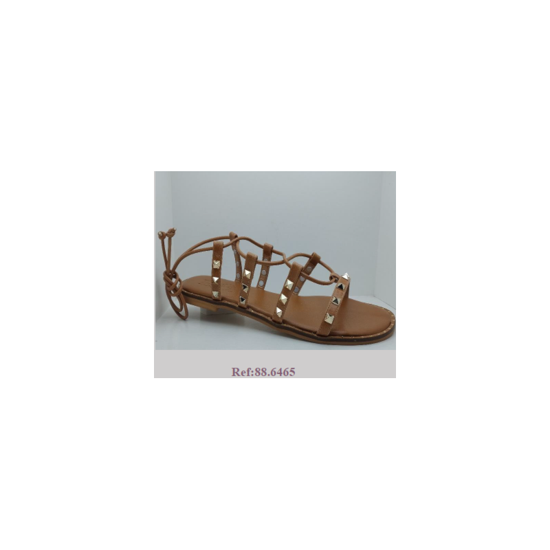 FEMININO RASTEIRA SANDALIA ELIZ 886465 ALPINO CARAMELO METAL OURO