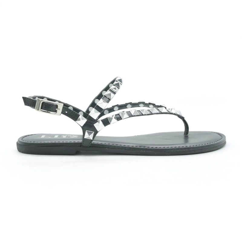 FEMININO RASTEIRA SANDALIA ELIZ 965388 VENETO PRETO METAL NIQUEL