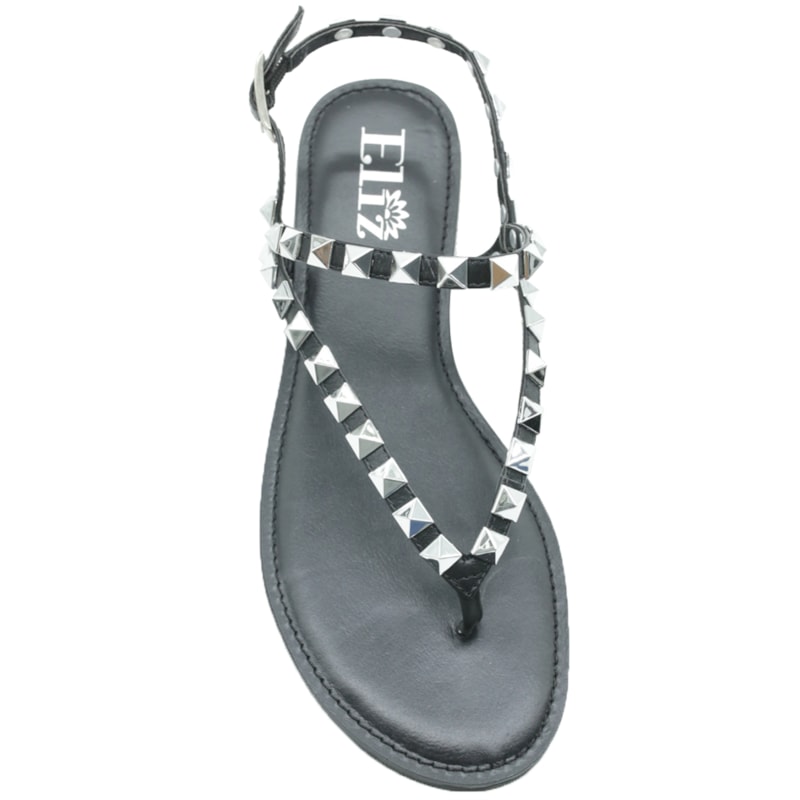 FEMININO RASTEIRA SANDALIA ELIZ 965388 VENETO PRETO METAL NIQUEL