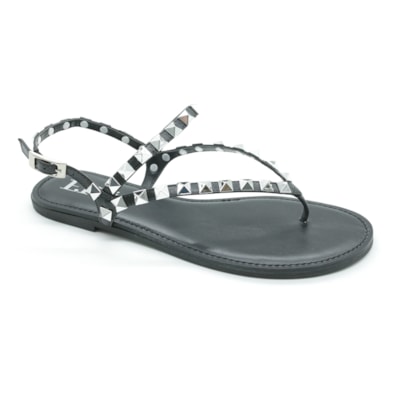 FEMININO RASTEIRA SANDALIA ELIZ 965388 VENETO PRETO METAL NIQUEL