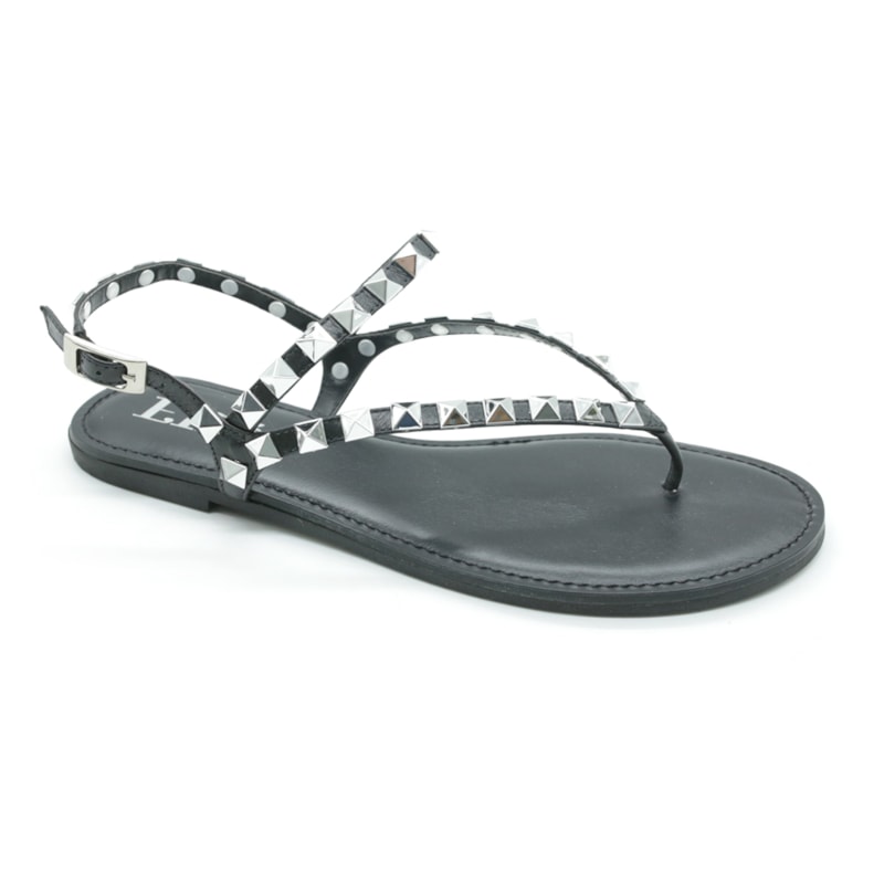 FEMININO RASTEIRA SANDALIA ELIZ 965388 VENETO PRETO METAL NIQUEL