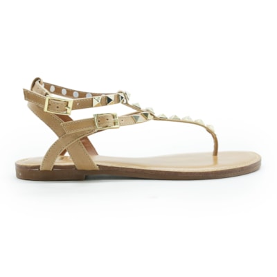 FEMININO RASTEIRA SANDALIA ELIZ 966435 ALPINO CARAMELO METAL OURO