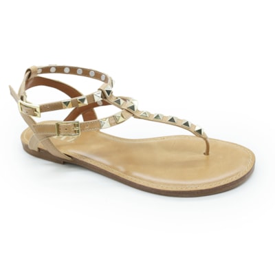 FEMININO RASTEIRA SANDALIA ELIZ 966435 ALPINO CARAMELO METAL OURO