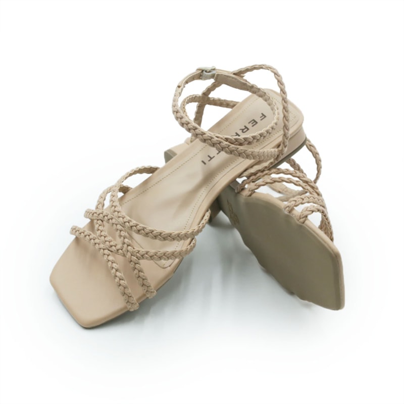 FEMININO RASTEIRA SANDALIA FERRETTI  1057785 NAPA SOFT NATURAL