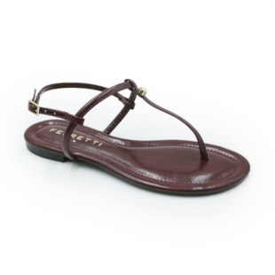 FEMININO RASTEIRA SANDALIA FERRETTI 10694543 NAPA MADRI HIBISCO