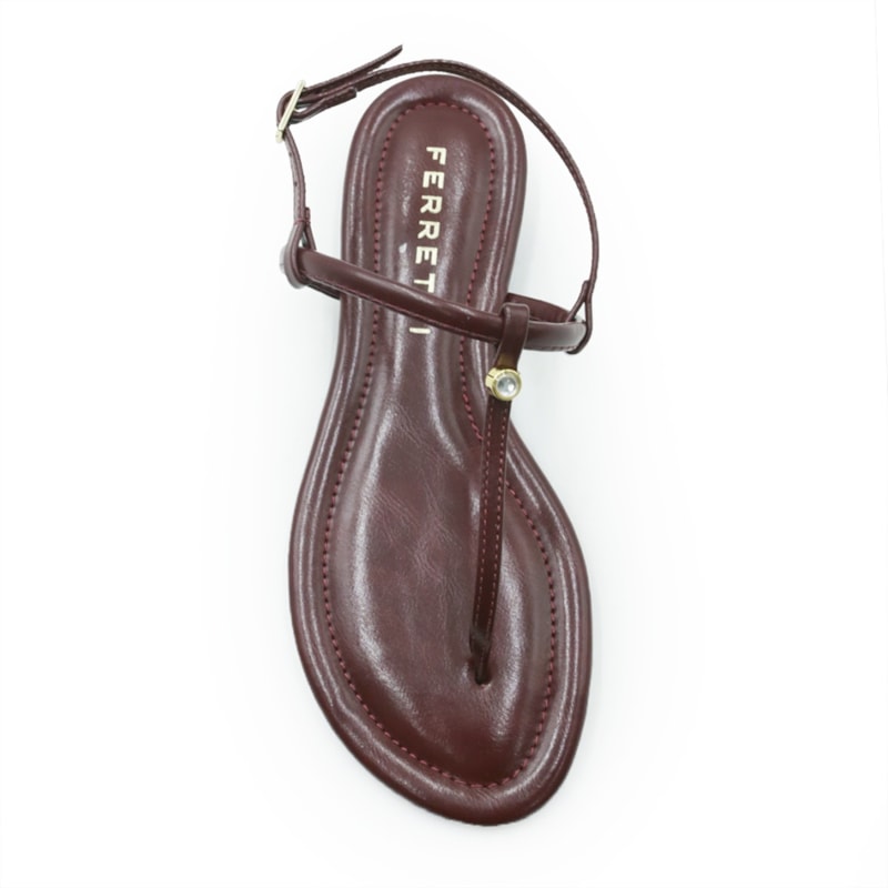 FEMININO RASTEIRA SANDALIA FERRETTI 10694543 NAPA MADRI HIBISCO