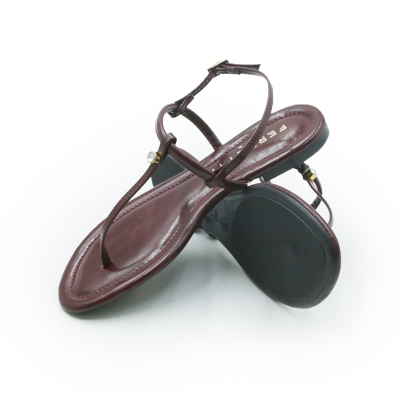 FEMININO RASTEIRA SANDALIA FERRETTI 10694543 NAPA MADRI HIBISCO