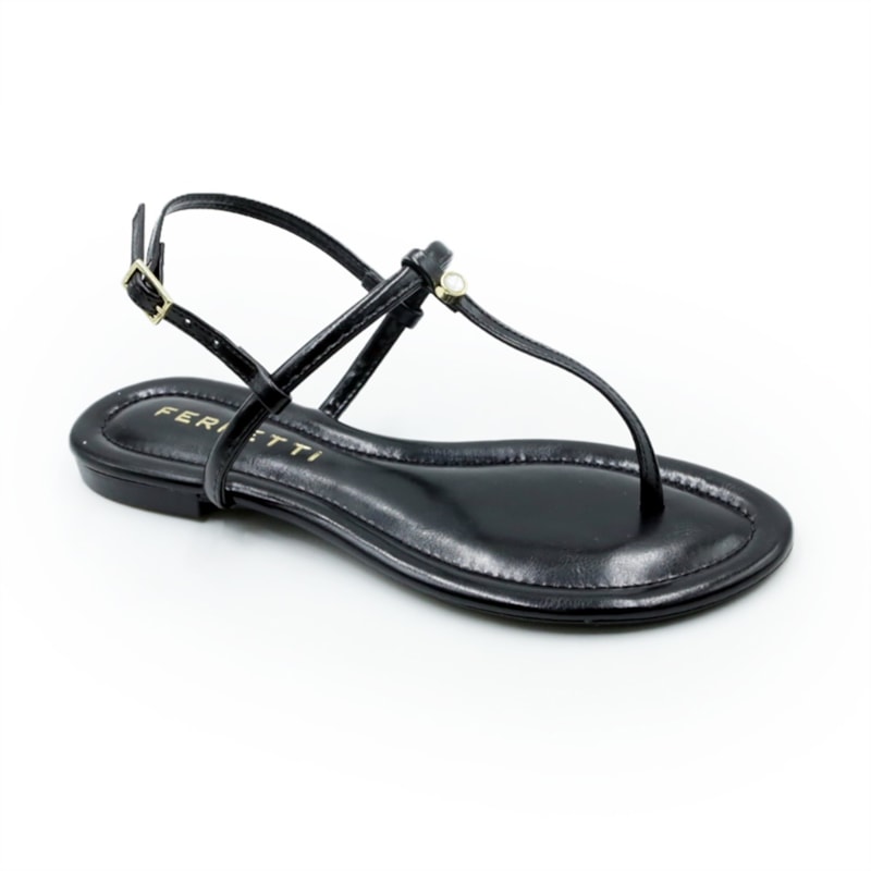 FEMININO RASTEIRA SANDALIA FERRETTI  10694543 NAPA MADRI PRETO