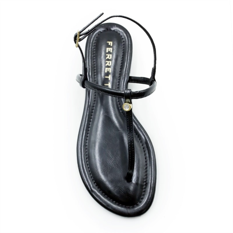 FEMININO RASTEIRA SANDALIA FERRETTI  10694543 NAPA MADRI PRETO