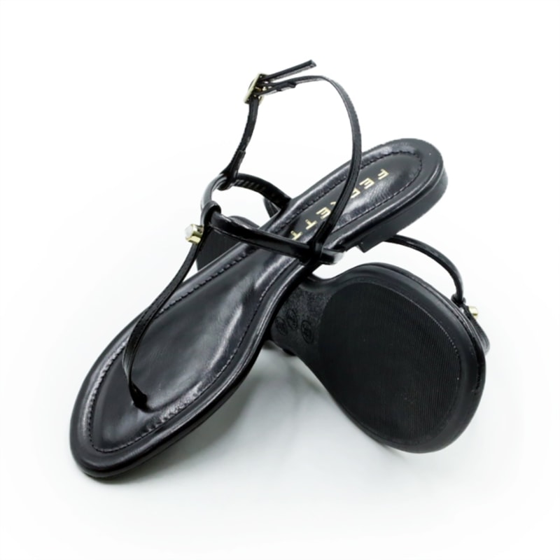 FEMININO RASTEIRA SANDALIA FERRETTI  10694543 NAPA MADRI PRETO
