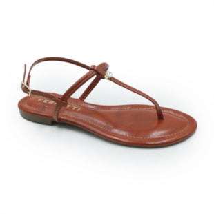 FEMININO RASTEIRA SANDALIA FERRETTI 10694543 NAPA MADRI TELHA