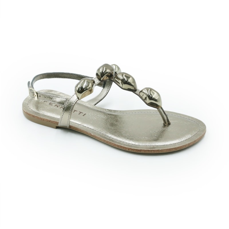 FEMININO RASTEIRA SANDALIA FERRETTI 1938069 PRIME TITANIO