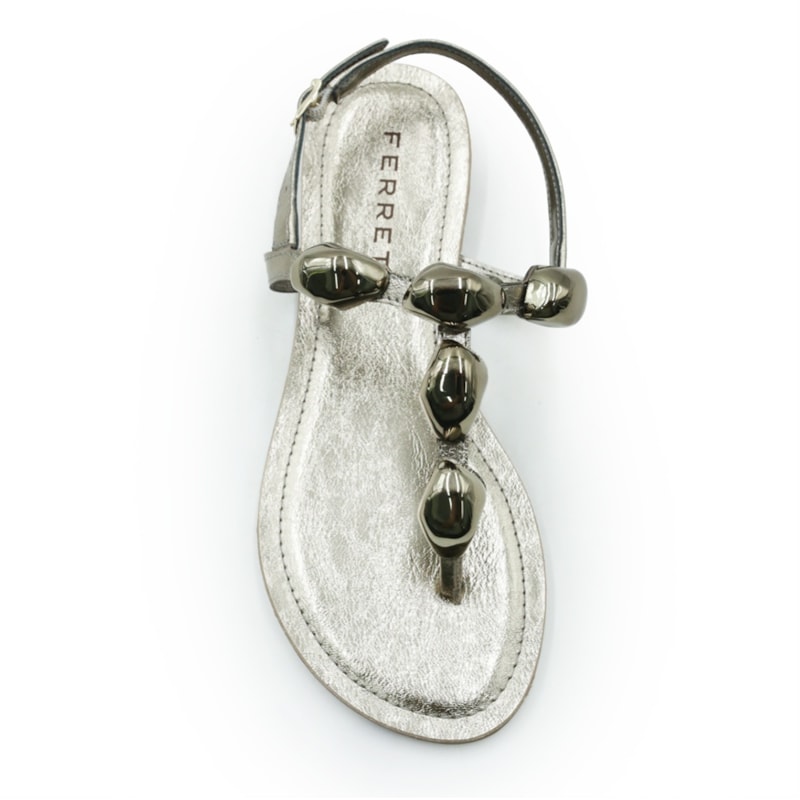 FEMININO RASTEIRA SANDALIA FERRETTI 1938069 PRIME TITANIO