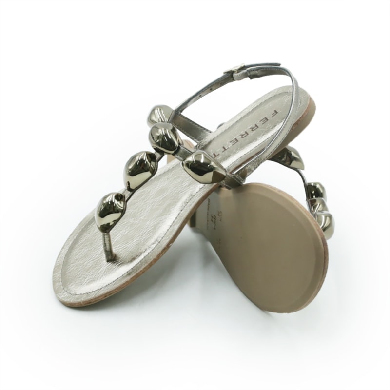 FEMININO RASTEIRA SANDALIA FERRETTI 1938069 PRIME TITANIO