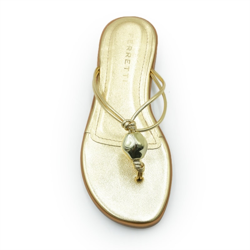 FEMININO RASTEIRA SANDALIA FERRETTI 415512716 CHROMA NEW GOLD