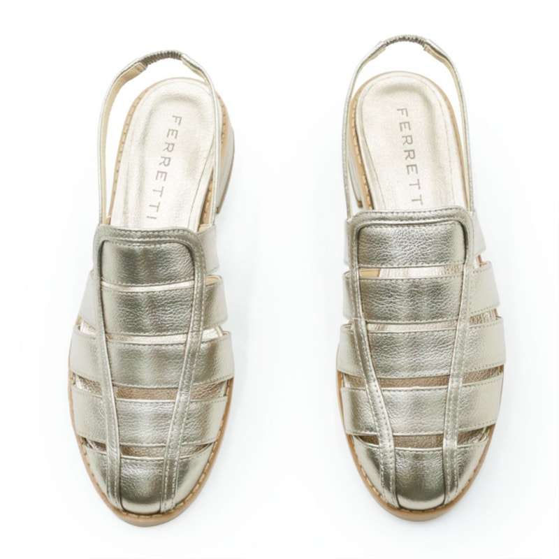 FEMININO RASTEIRA SANDALIA FERRETTI  62213 FLOATER PRATA VELHO