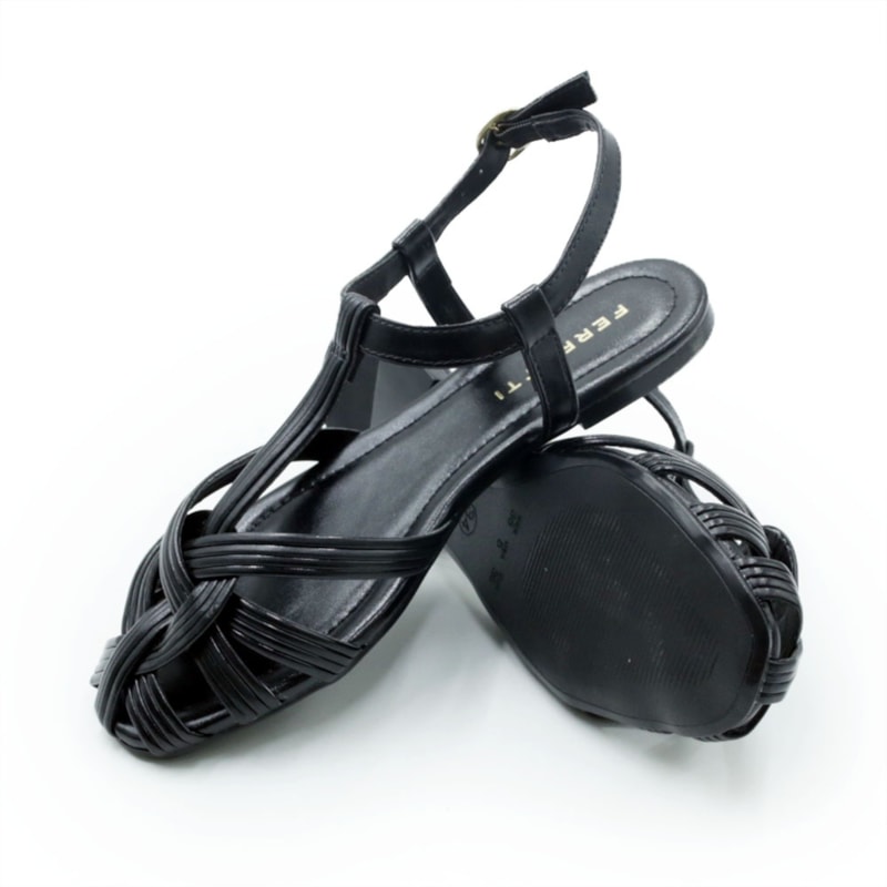 FEMININO RASTEIRA SANDALIA FERRETTI  7144 20929 INTENSE PRETO