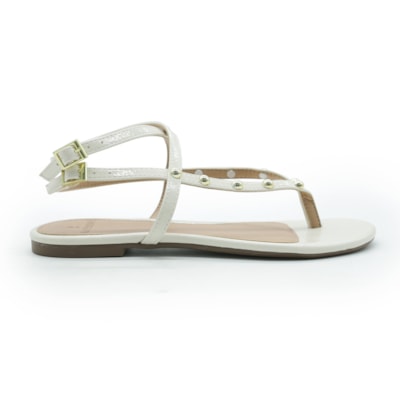 FEMININO RASTEIRA SANDALIA LA FEMME 131287 VERNIZ SHOW OFF WHITE