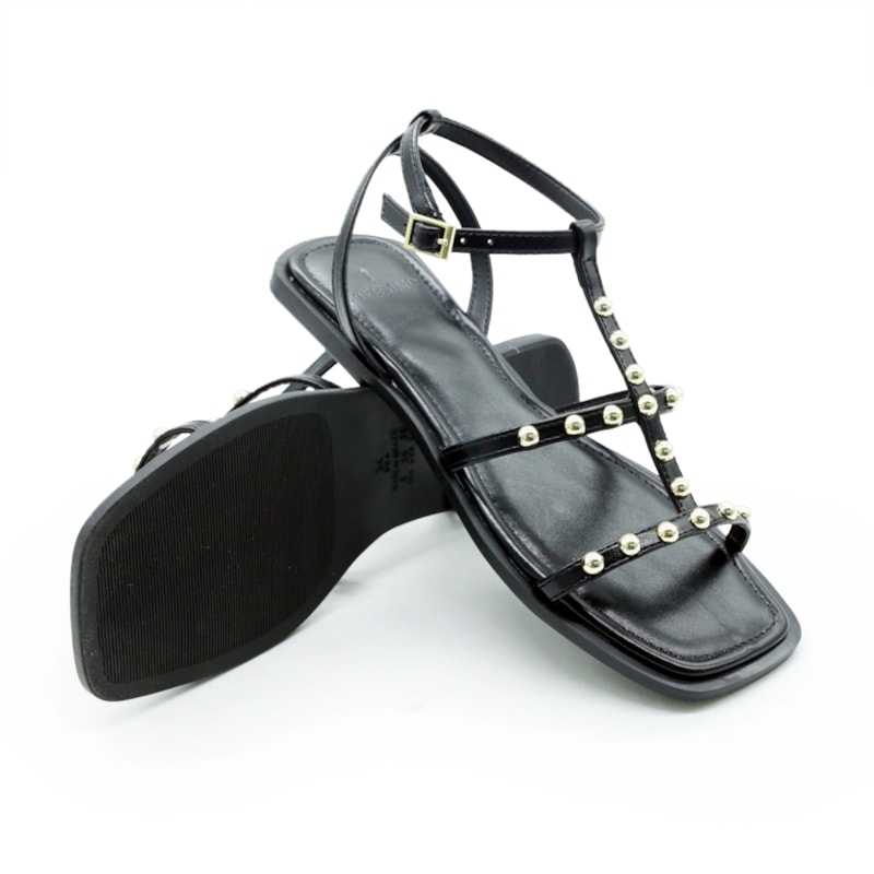 FEMININO RASTEIRA SANDALIA LA FEMME 64016 NAPPA PARIS PRETO 6689