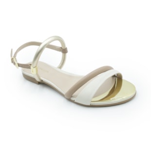 FEMININO RASTEIRA SANDALIA LUZ DA LUA  53120035 SAARA PANNA MOUSSE OURO