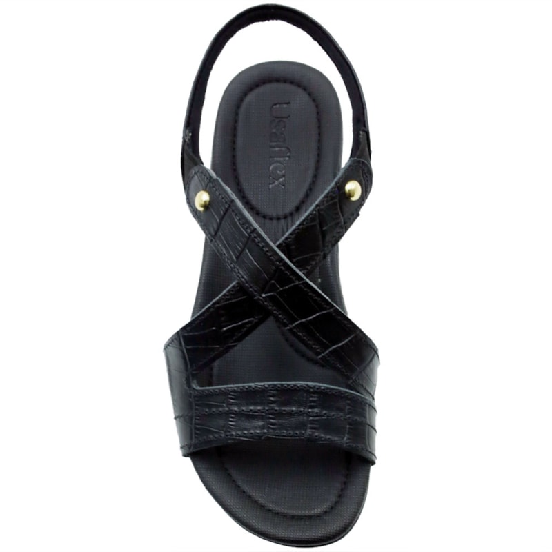 FEMININO RASTEIRA SANDALIA USAFLEX  R1804176 CROCO PRETO