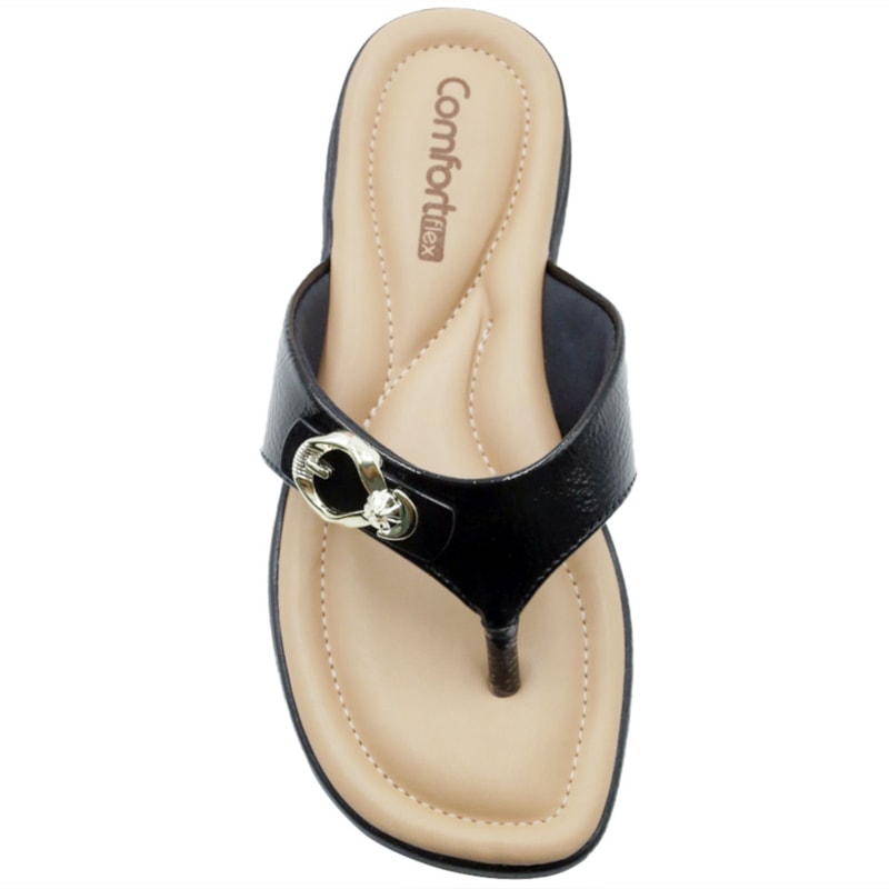 FEMININO RASTEIRA TAMANCO COMFORTFLEX  80402 1 PRETO
