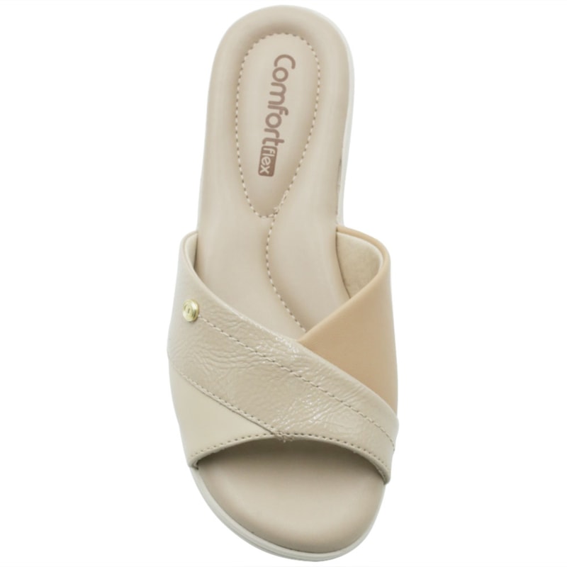 FEMININO RASTEIRA TAMANCO COMFORTFLEX 88402 2 CREME