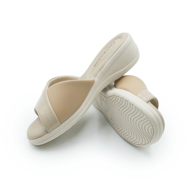 FEMININO RASTEIRA TAMANCO COMFORTFLEX 88402 2 CREME