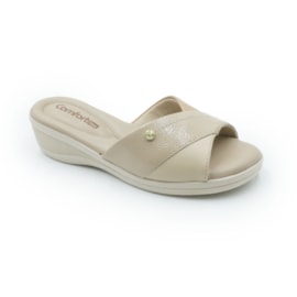 FEMININO RASTEIRA TAMANCO COMFORTFLEX 88402 2 CREME