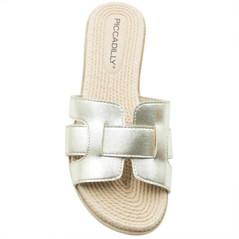 FEMININO RASTEIRA TAMANCO PICCADILLY 513007 OURO..