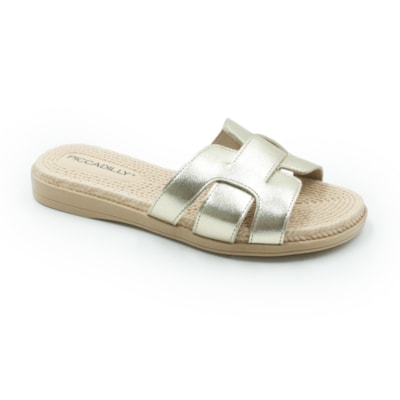 FEMININO RASTEIRA TAMANCO PICCADILLY 513007 OURO..