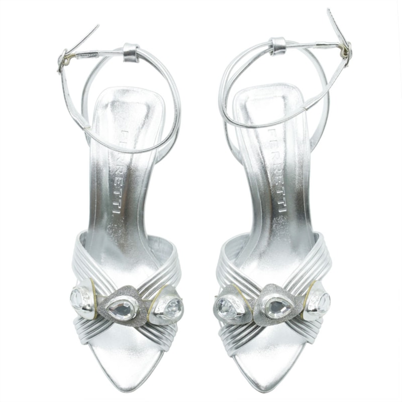 FEMININO SANDALIA ALTA FERRETTI 10109414 PRATA