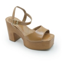 FEMININO SANDALIA ALTA FERRETTI  537011814 INTENSE MEL CANELA