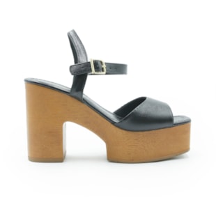 FEMININO SANDALIA ALTA FERRETTI  537011814 SAARA PRETO CANELA