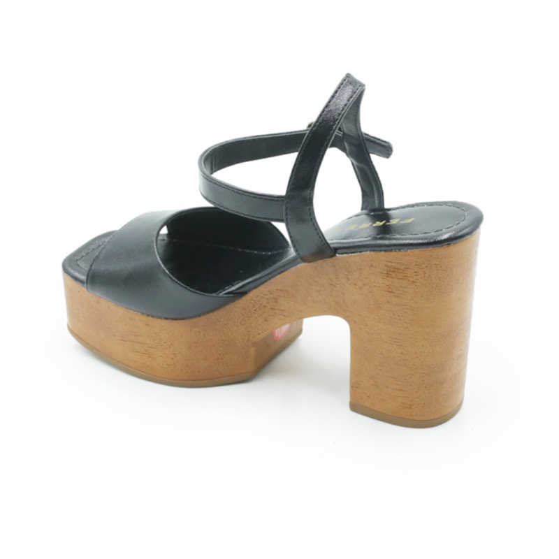 FEMININO SANDALIA ALTA FERRETTI  537011814 SAARA PRETO CANELA