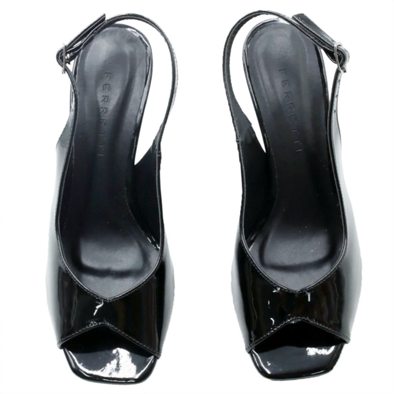 FEMININO SANDALIA ALTA FERRETTI 784009 VERNIZ PRETO