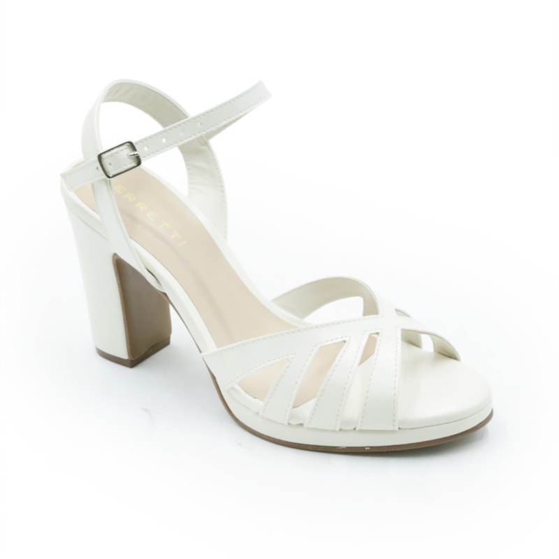 FEMININO SANDALIA ALTA FERRETTI 839008 OFF WHITE
