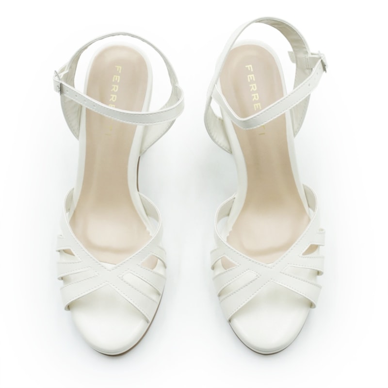 FEMININO SANDALIA ALTA FERRETTI 839008 OFF WHITE