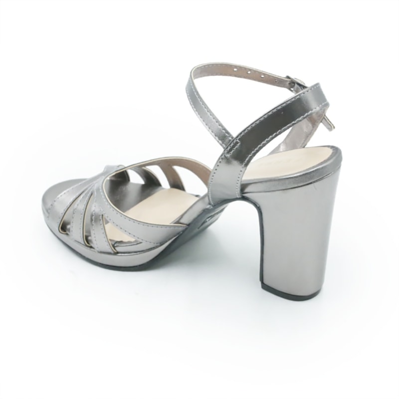 FEMININO SANDALIA ALTA FERRETTI 839008 PRATA VELHO