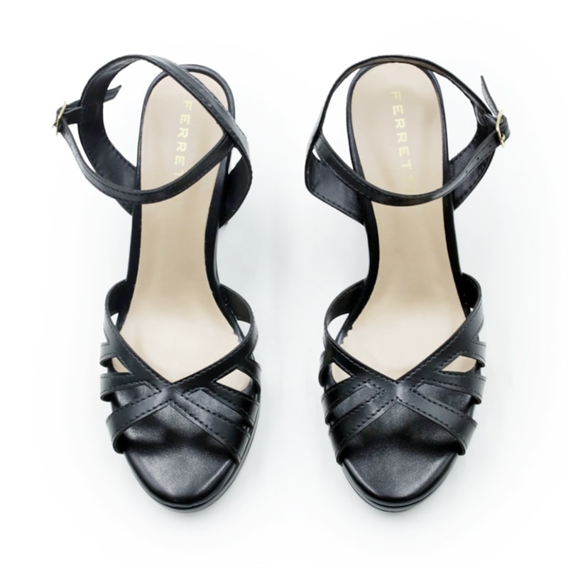 FEMININO SANDALIA ALTA FERRETTI 839008 PRETO