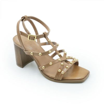 FEMININO SANDALIA ALTA FERRETTI 9739398 MADRI CAPUCCINO 24K